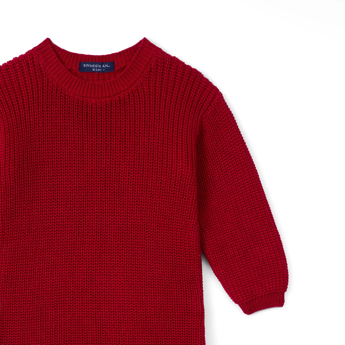 Baby Knit Romper Snap Closure in Red Xmas