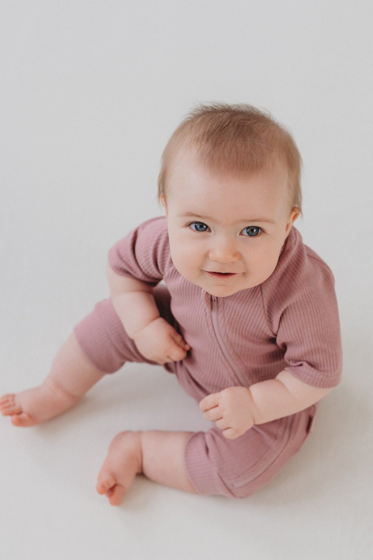 Short Sleeved Baby Romper GRAY